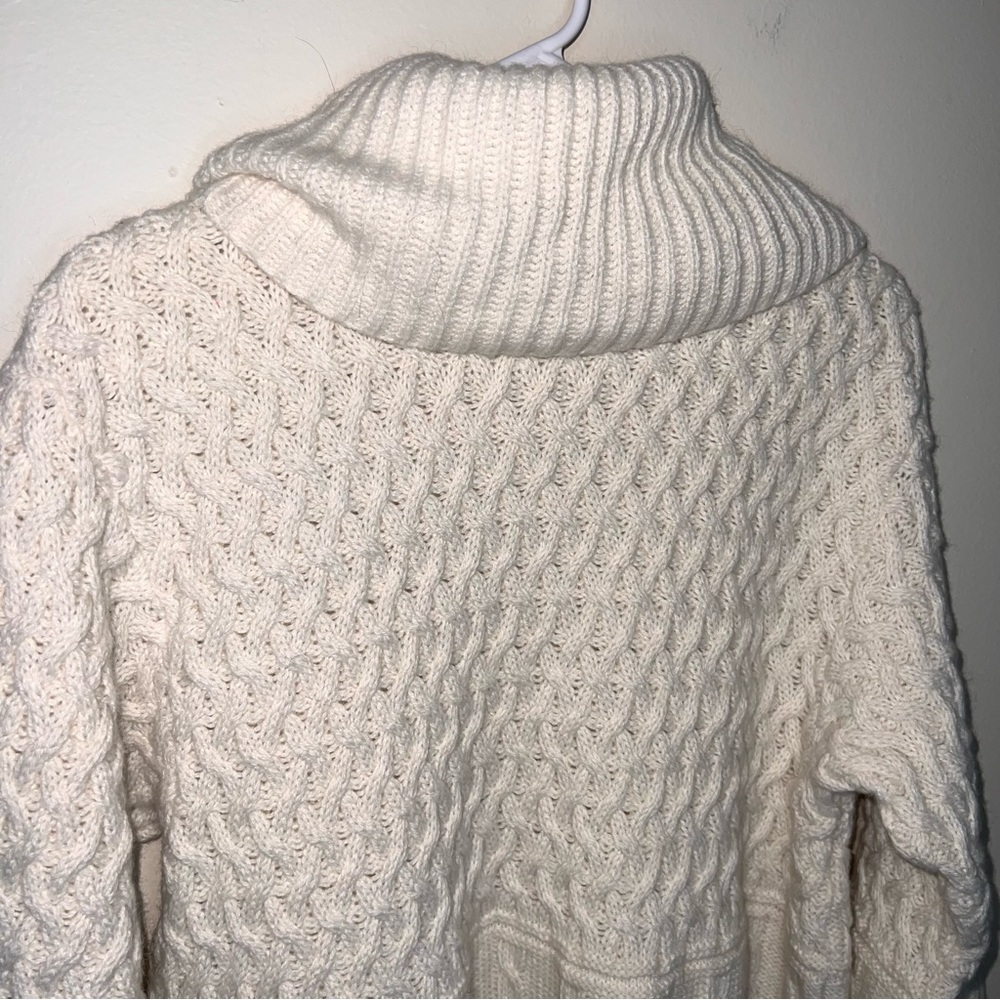 Express Tricot Vintage 90’s Cable Knit Cowl Neck Sweater Sweater Dress Italy Med - Picture 2 of 14
